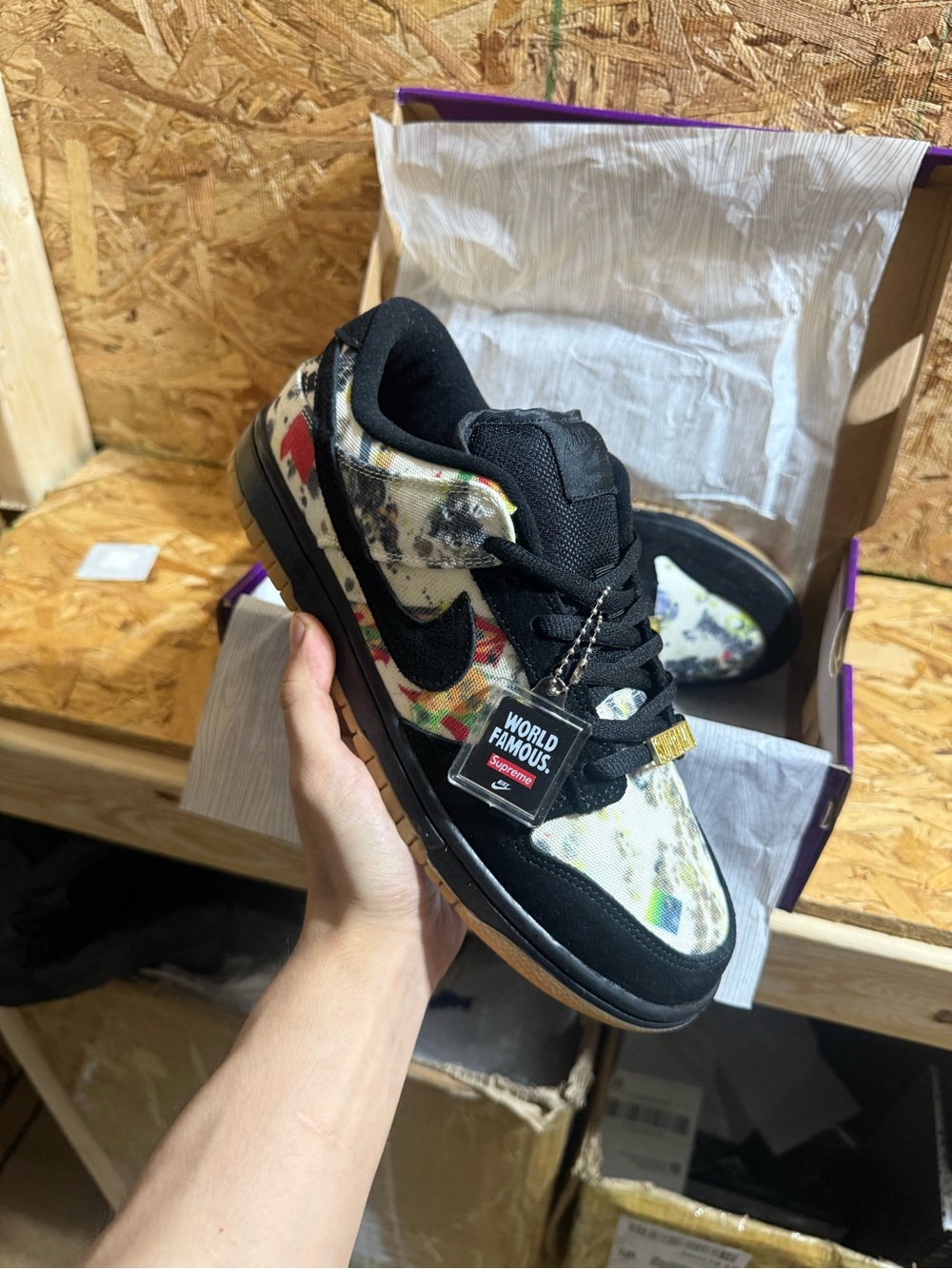 Supreme Rammellzee Dunk Black Multi-Color Low-Top Skate Shoe